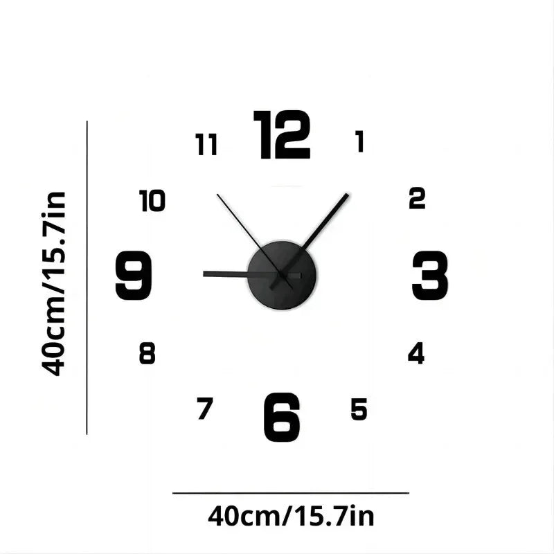 Reflecting Time: Contemporary 3D Wall Clock with Mirror Finish